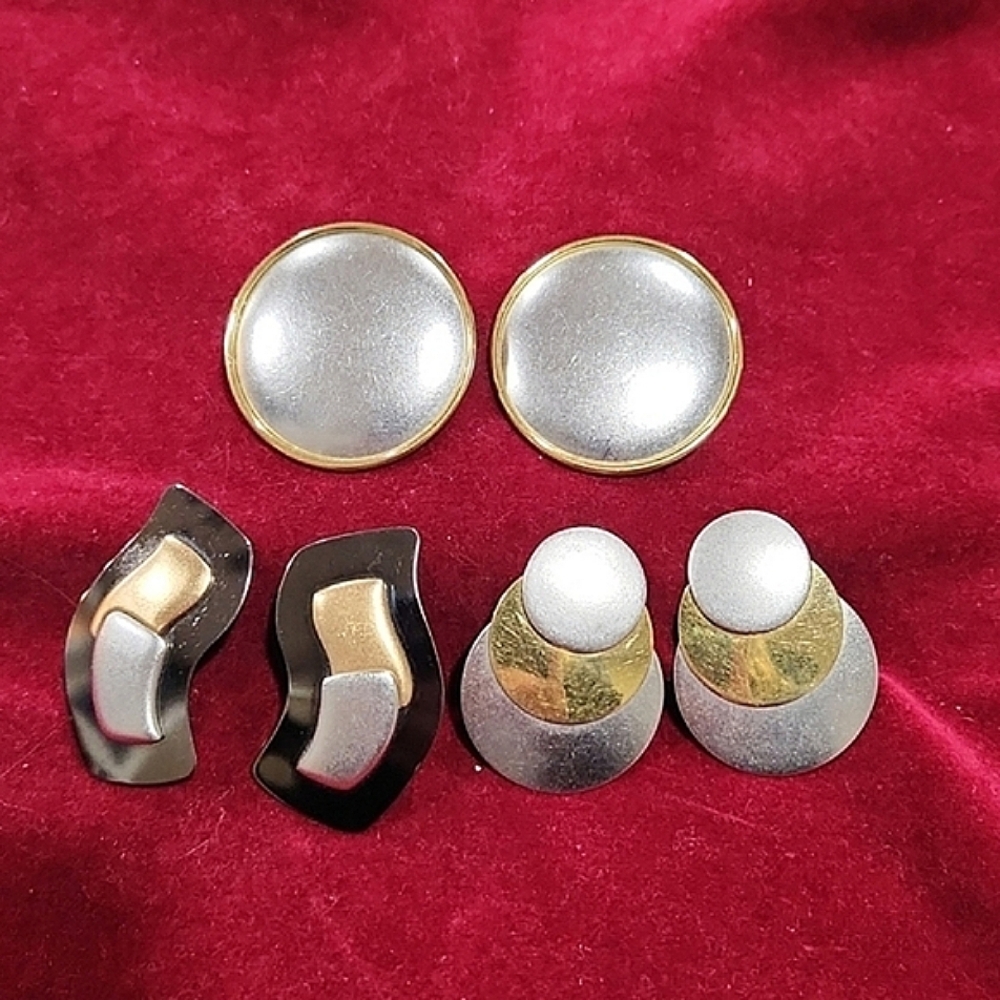 Set of 3 Vintage Monet Earrings